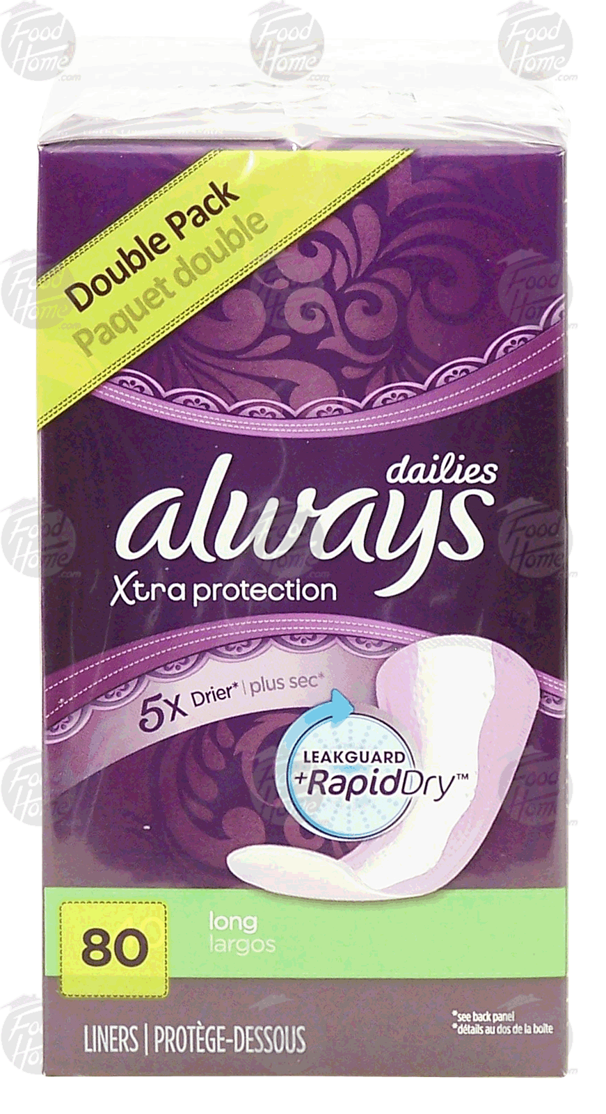 Always dailies xtra-protection, long liners, double pack Full-Size Picture